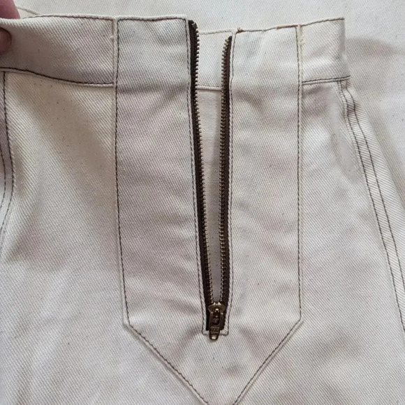 Salvage Cloth Double Zipper High Rise Wide Leg Jeans NYC Sustainable Streetwear - Picture 8 of 12